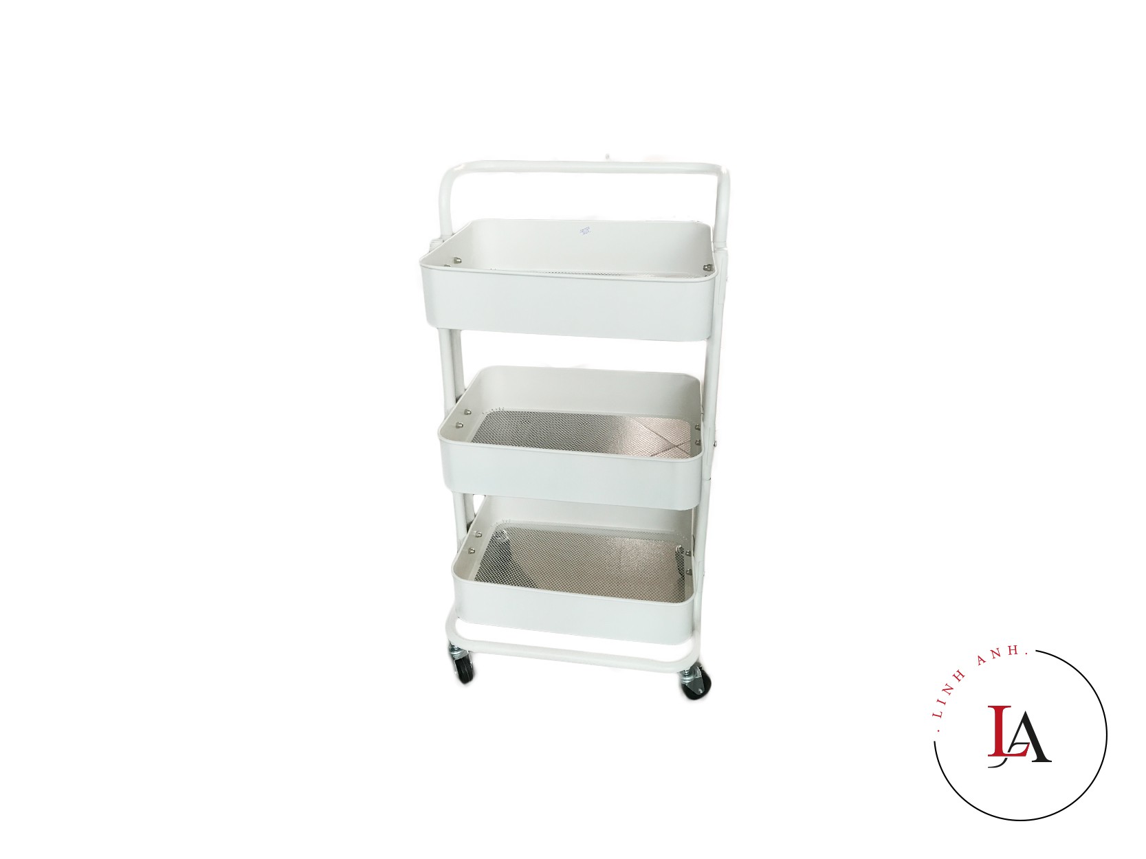 Xe đẩy khung sắt 3 rổ